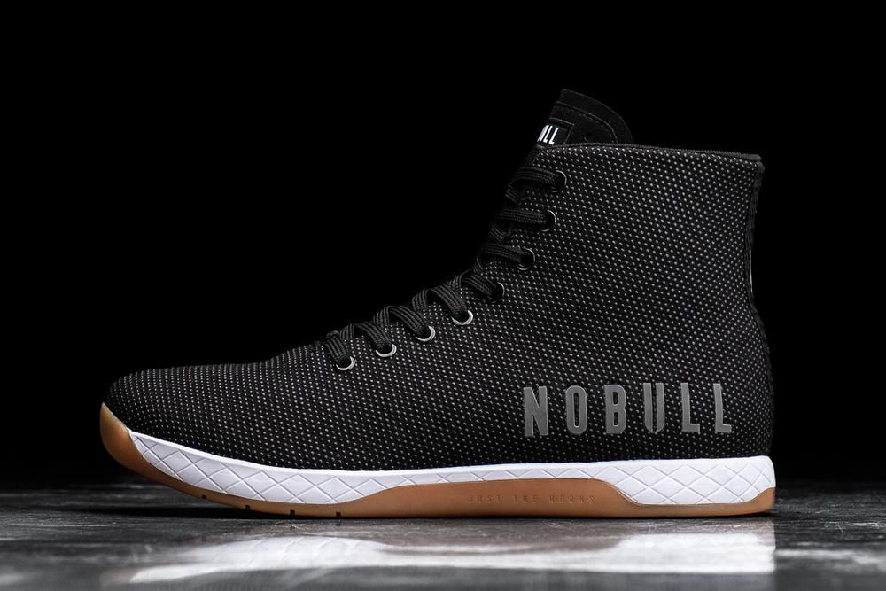 Baskets Montantes NOBULL Femme Noir Blanche - Chaussures NOBULL High-Top Gum Superfabric,France (610